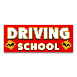 Driving School Vinyl Banner with Optional Sizes (Made in the USA) 
