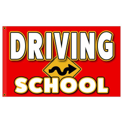 Driving School Premium 3x5 Flag OR Optional Flag with Mounting Kit