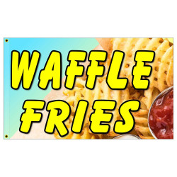 Waffle Fries Premium 3x5 Flag OR Optional Flag with Mounting Kit