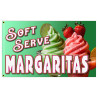 Soft Serve Margaritas Premium 3x5 Flag OR Optional Flag with Mounting Kit