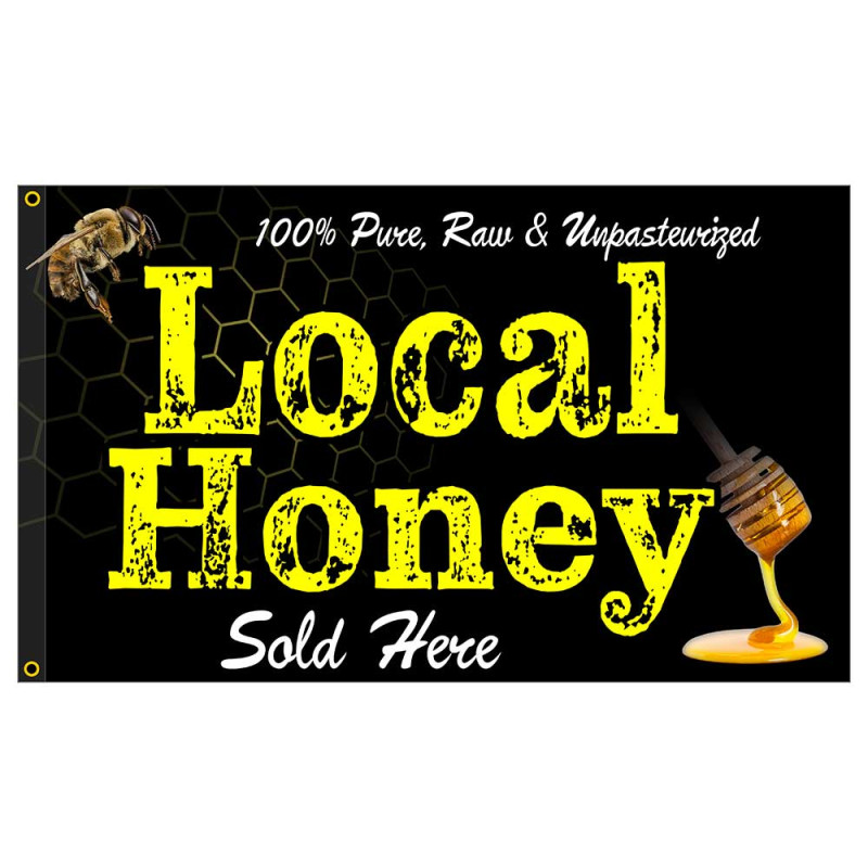 Local Honey Premium 3x5 Flag OR Optional Flag with Mounting Kit