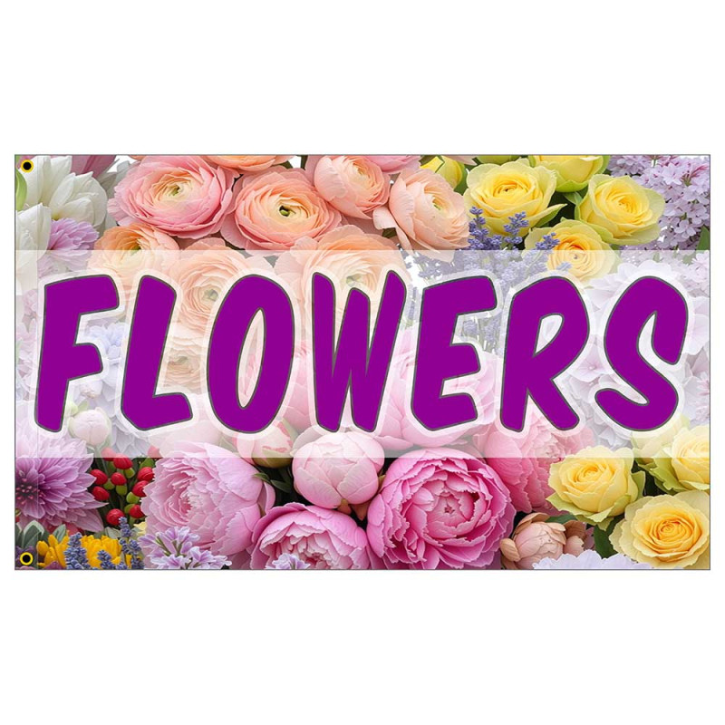 Flowers Premium 3x5 Flag OR Optional Flag with Mounting Kit