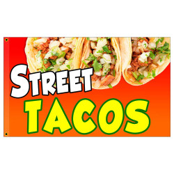 Street Tacos Premium 3x5 Flag OR Optional Flag with Mounting Kit