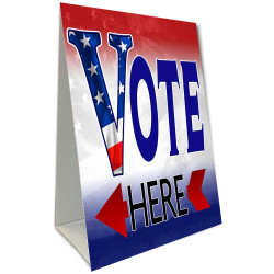 Vote Here Economy A-Frame Sign