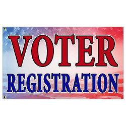 Voter Registration Premium 3x5 Flag OR Optional Flag with Mounting Kit