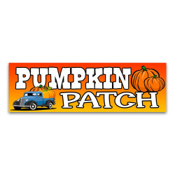 Pumpkin Patch Vinyl Banner with Optional Sizes (Made in the USA)