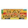 Hay Rides Vinyl Banner with Optional Sizes (Made in the USA)