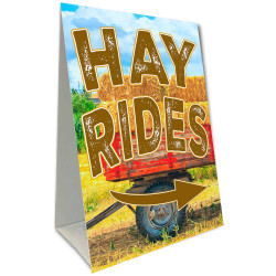 Hay Rides Economy A-Frame Sign