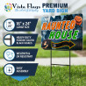 Haunted House 2 Pack Double-Sided Yard Signs 16" x 24" with Metal Stakes (Made in Texas)