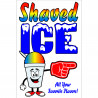 Shaved Ice (Arrow) Economy A-Frame Sign 2 Feet Wide by 3 Feet Tall
