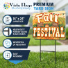 Fall Festival 2 Pack Double-Sided Yard Signs 16" x 24" with Metal Stakes (Made in Texas)