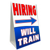Hiring Will Train Economy A-Frame Sign