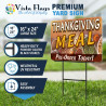 Thanksgiving Meal Pre-Order Today 2 Pack Double-Sided Yard Signs 16" x 24" with Metal Stakes (Made in Texas)