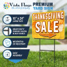 Thanksgiving Sale 2 Pack Double-Sided Yard Signs 16" x 24" with Metal Stakes (Made in Texas)
