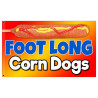 Foot Long Corn Dogs Premium 3x5 Flag OR Optional Flag with Mounting Kit