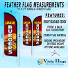 Alignment Check and Service Premium Windless Feather Flag Bundle (Complete Kit) OR Optional Replacement Flag Only