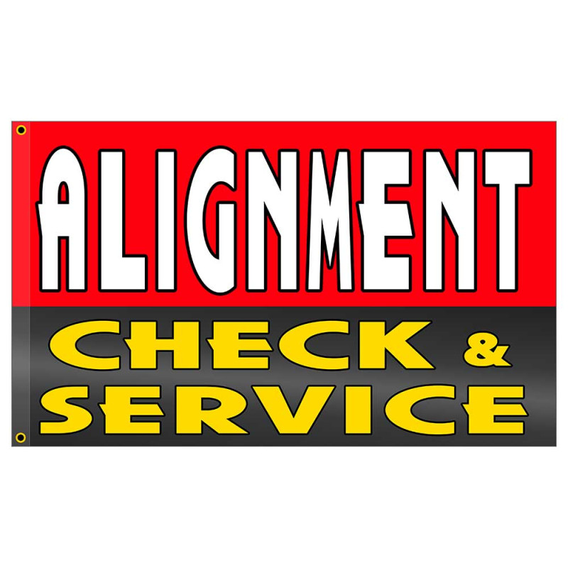Alignment Check & Service Premium 3x5 Flag OR Optional Flag with Mounting Kit