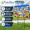 Kolache 2 Pack Double-Sided Yard Signs 16" x 24" with Metal Stakes (Made in Texas)