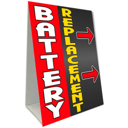 Battery Replacement Economy A-Frame Sign