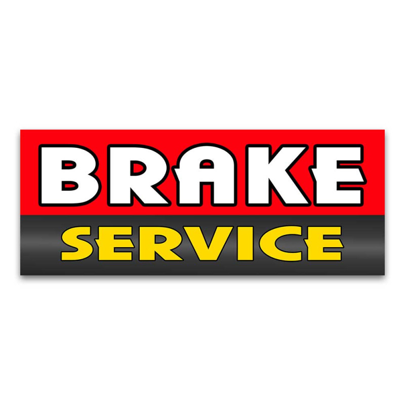 Brake Service Vinyl Banner with Optional Sizes (Made in the USA)