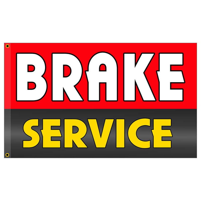 Brake Service Premium 3x5 Flag OR Optional Flag with Mounting Kit