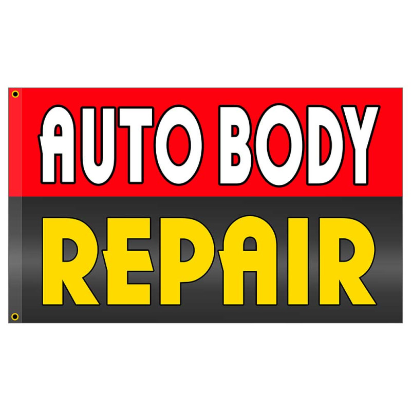 Auto Body Repair Premium 3x5 Flag OR Optional Flag with Mounting Kit