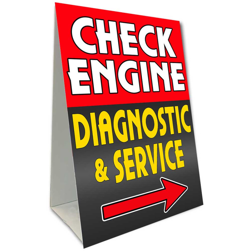 Check Engine Diagnostic & Service Economy A-Frame Sign
