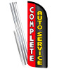 Complete Auto Service Premium Windless Feather Flag Bundle (Complete Kit) OR Optional Replacement Flag Only
