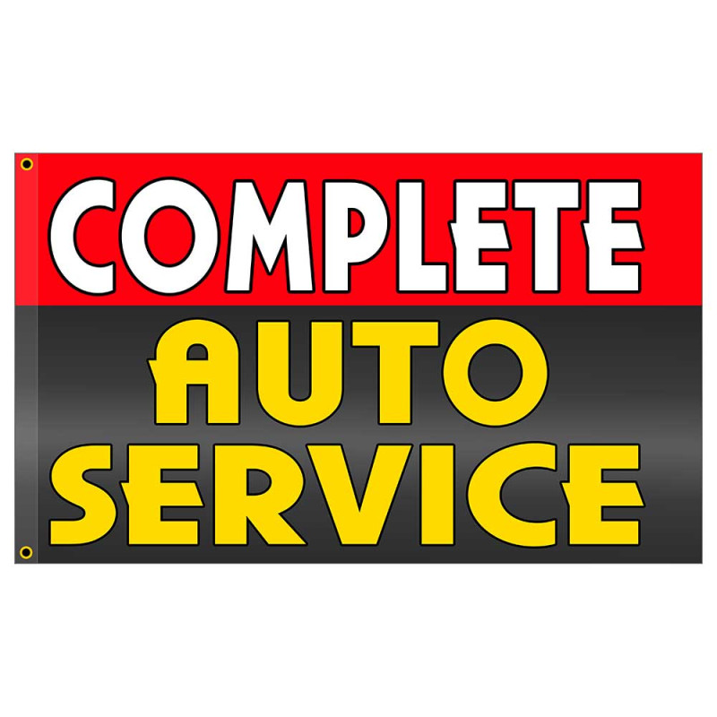 Complete Auto Service Premium 3x5 Flag OR Optional Flag with Mounting Kit