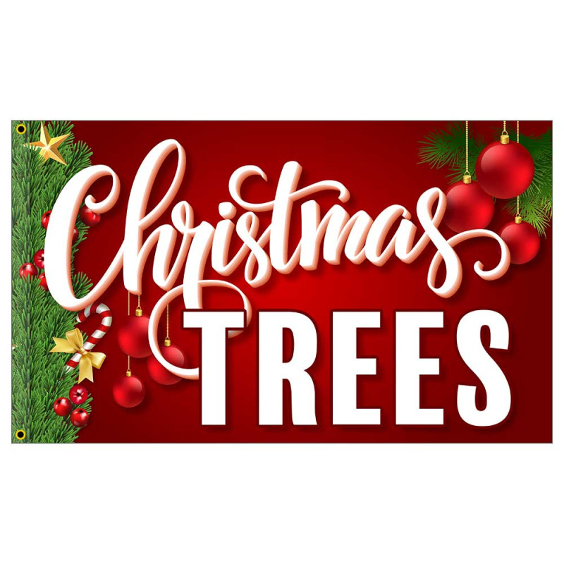 Christmas Trees Premium 3x5 Flag OR Optional Flag with Mounting Kit