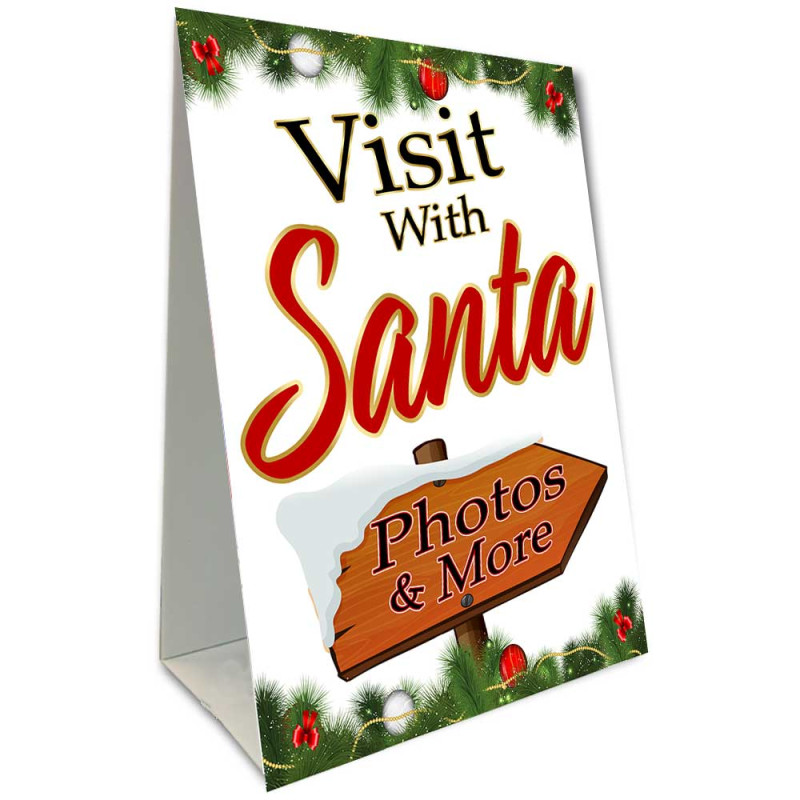 Visit With Santa Economy A-Frame Sign