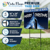 Merry Christmas - Unto Us 2 Pack Double-Sided Yard Signs 16" x 24" with Metal Stakes (Made in Texas)