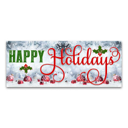 Happy Holidays Vinyl Banner...