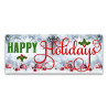 Happy Holidays Vinyl Banner with Optional Sizes (Made in the USA) 