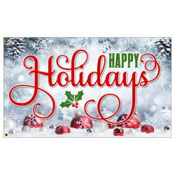 Happy Holidays Premium 3x5...