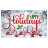 Happy Holidays Premium 3x5 Flag OR Optional Flag with Mounting Kit