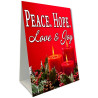 Peace Hope Love Joy Advent Economy A-Frame Sign