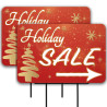 Holiday Sale 2 Pack Double-Sided Yard Signs 16" x 24" with Metal Stakes (Made in Texas)