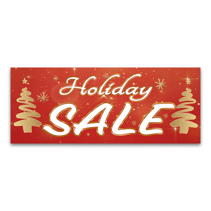 Holiday Sale Vinyl Banner with Optional Sizes (Made in the USA)