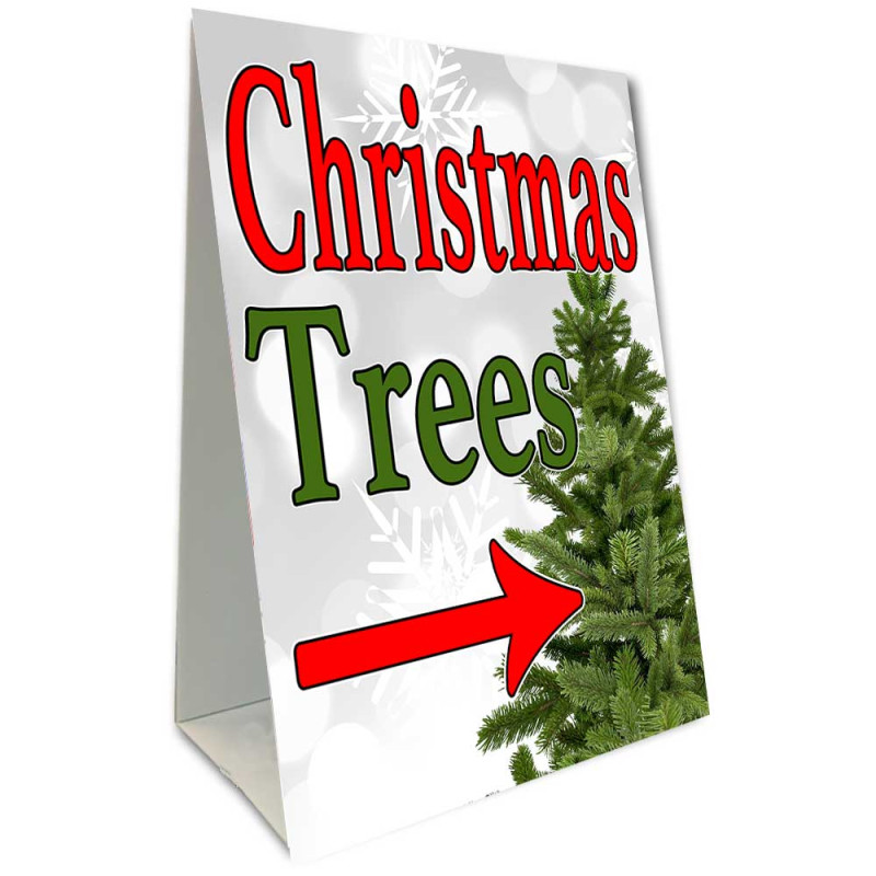 Christmas Trees - White Economy A-Frame Sign