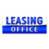 Leasing Office - Blue Vinyl Banner with Optional Sizes (Made in the USA)