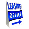 Leasing Office - Blue Economy A-Frame Sign
