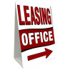 Leasing Office - Red Economy A-Frame Sign