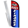 Easy Finance Premium Windless Feather Flag Bundle (Complete Kit) OR Optional Replacement Flag Only