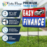 Easy Finance 2 Pack Double-Sided Yard Signs 16" x 24" with Metal Stakes (Made in Texas)