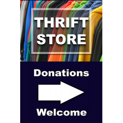 Thrift Store (Arrow) Economy A-Frame Sign 2 Feet Wide by 3 Feet Tall