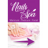 Nails and Spa (Arrow) Economy A-Frame Sign 2 Feet Wide by 3 Feet Tall