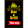Bar and Grill Economy A-Frame Sign 2 Feet Wide by 3 Feet Tall