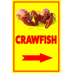 Crawfish (Arrow) Economy A-Frame Sign 2 Feet Wide by 3 Feet Tall