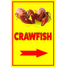Crawfish (Arrow) Economy A-Frame Sign 2 Feet Wide by 3 Feet Tall